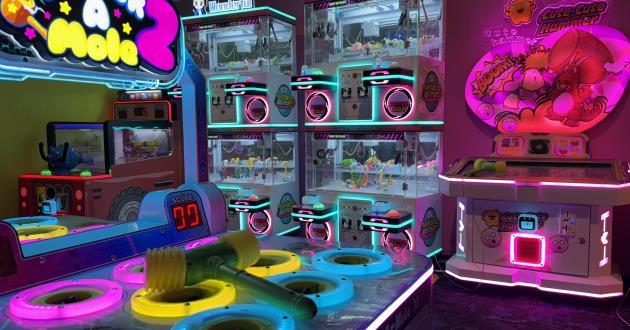 Vibrant Arcade Area