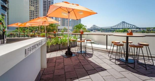Outdoor Bridge Bar with River Views