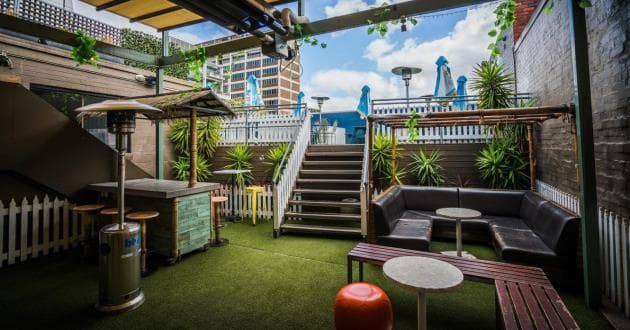 The Vibrant Atmosphere of the  Lower Beer Garden Area