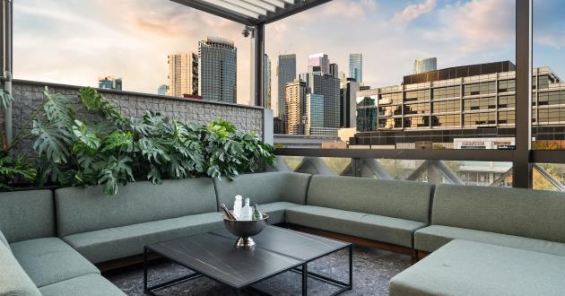 Semi-Private Deck with City Views