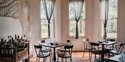 Historic dining rooms at Bellevue Cottage