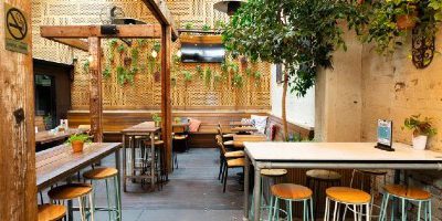 Relaxed Beer Garden at Aviary Hotel
