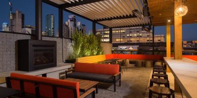 Semi-Private Deck with City Views at The Albion Rooftop