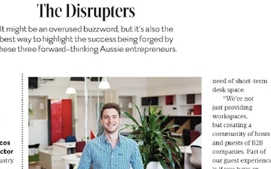Disruptors - Spare Workspace - Virgin Australia Magazine, December 2017